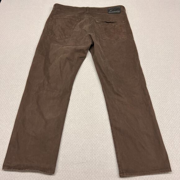 Adriano Goldschmied Pants Mens 36x27 Brown Graduate Tailored Leg Chino Casual - Picture 2 of 10